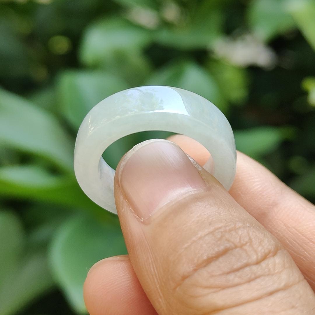 18mm Ring Size Natural Type A Jadeite Jade Crafted as Ring, QIC labs approved certificate weighs 5.09 grams, measurement 6.5 * 3.8 mm (ring13) Yi Pin Qian Jadeites Jade Jewelry ~Your Precious Quintessential ~ Singapore