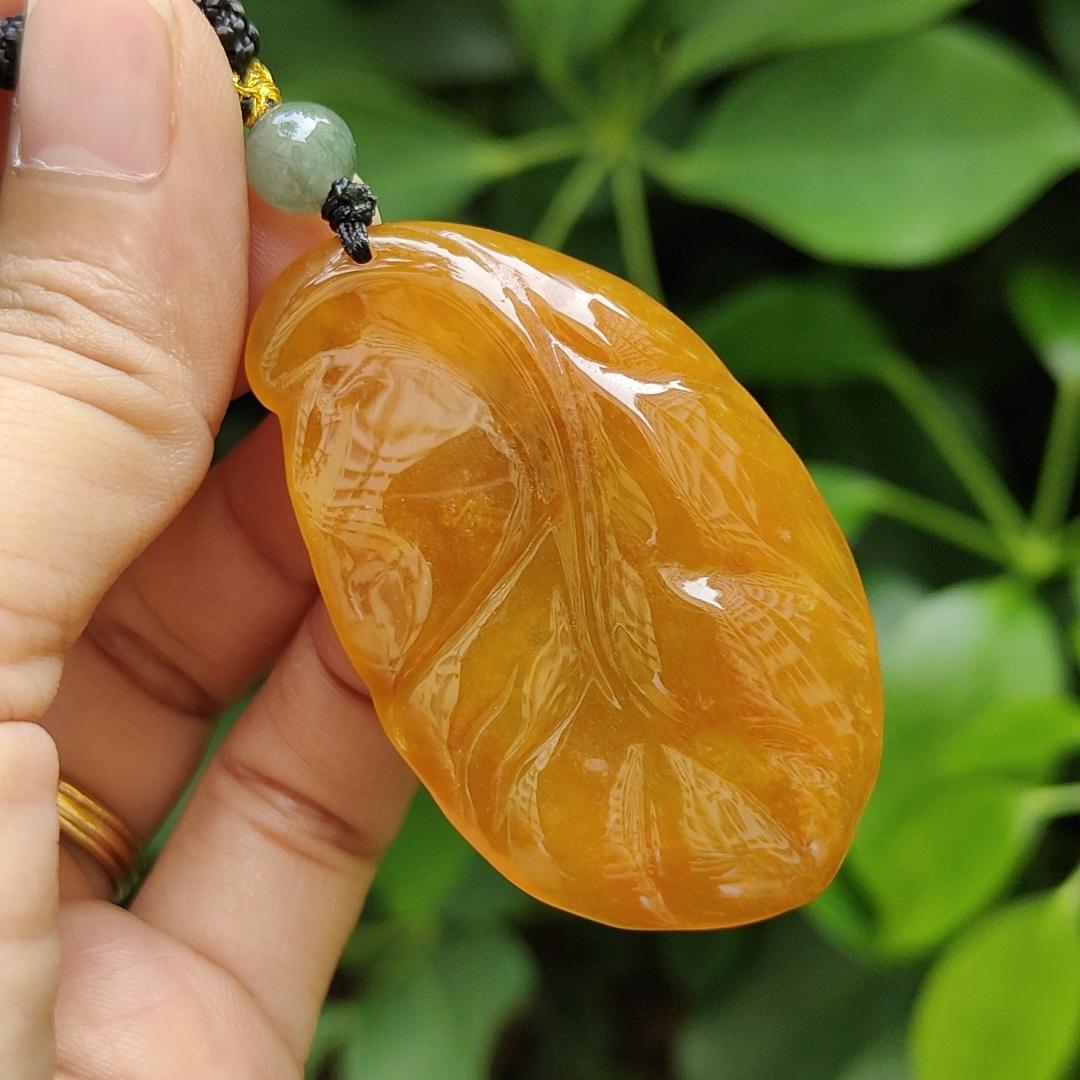 Crafted as The Enlightenment Pendant Rare Premium Natural Type A Jadeite Jade certificate weighs 15.96 grams, measurement 52.8 * 31.8 * 7 mm (pendant357) Yi Pin Qian Jadeites Jade Jewelry ~Your Precious Quintessential ~ Singapore
