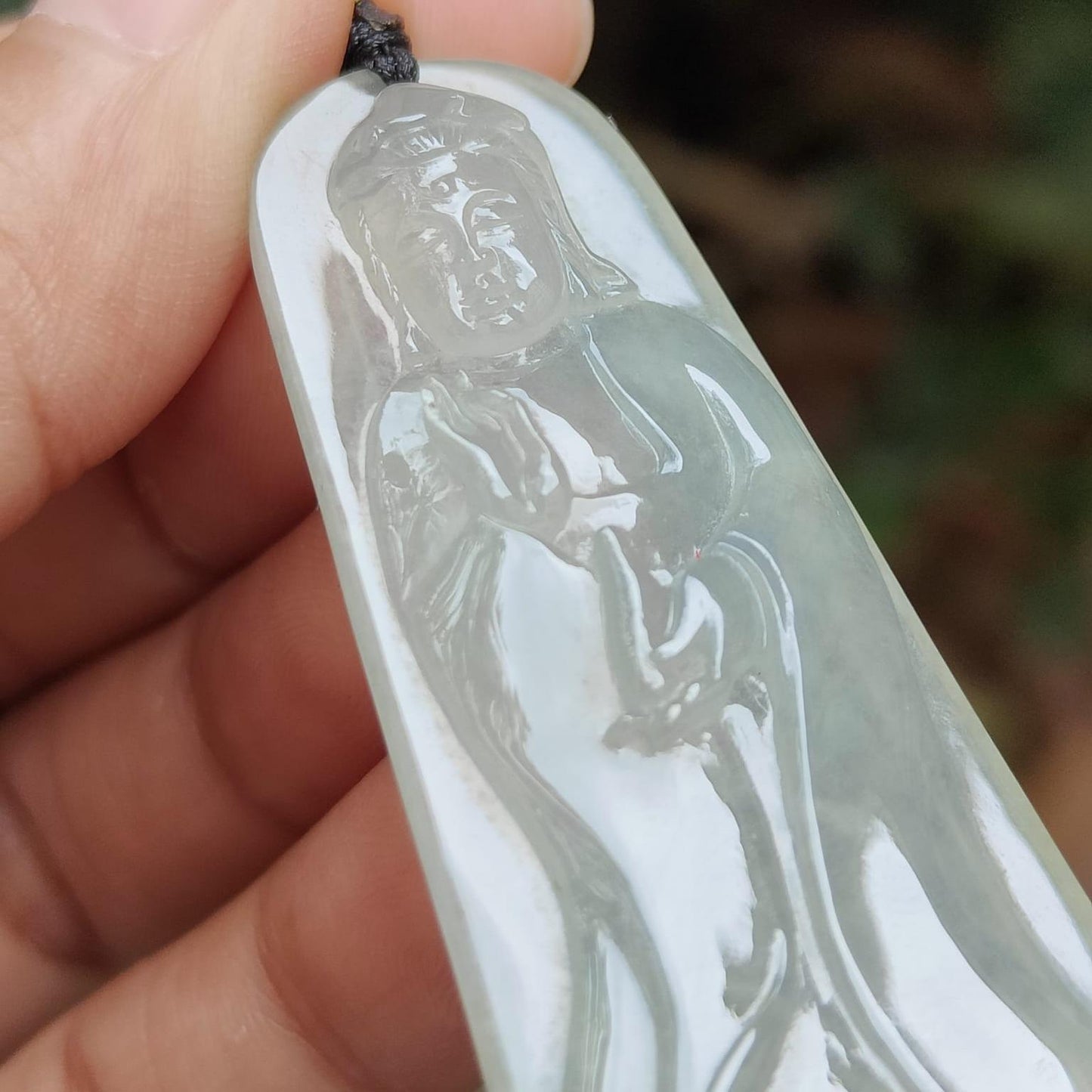 New Arrival in Singapore - Standing Buddha crafted on Natural Type A Jadeite Jade as Pendant with certificate weighs 13.64 grams, measurement 57 * 24.3 * 5.7 mm (pendant336) Yi Pin Qian Jadeites Jade Jewelry ~Your Precious Quintessential ~ Singapore