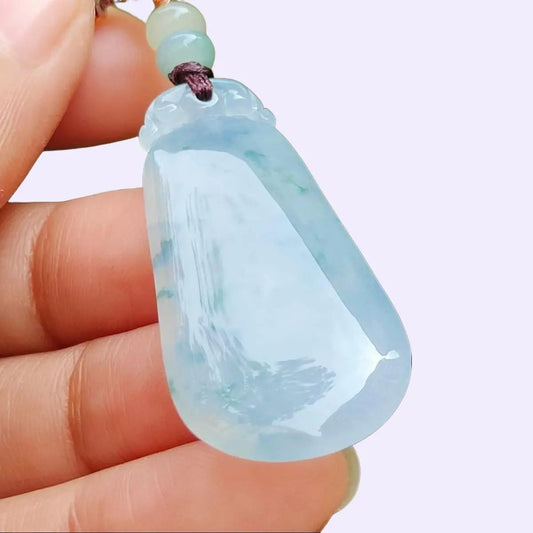 High Quality Light Lavender with Light Green Patches Natural Type A Jadeite Pendant crafted with nothing certificate weigh 5.15 grams, measurement 39.3 * 18.3 * 3.8 mm (pendant398) Yi Pin Qian Jadeites Jade Jewelry ~Your Precious Quintessential ~ Singapore