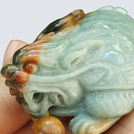 Five Elements Dragon Turtle – Natural Jadeite Harmony, Certified Collector’s Piece (Sku: Hand11) Yi Pin Qian Jadeites Jade Jewelry ~Your Precious Quintessential ~ Singapore