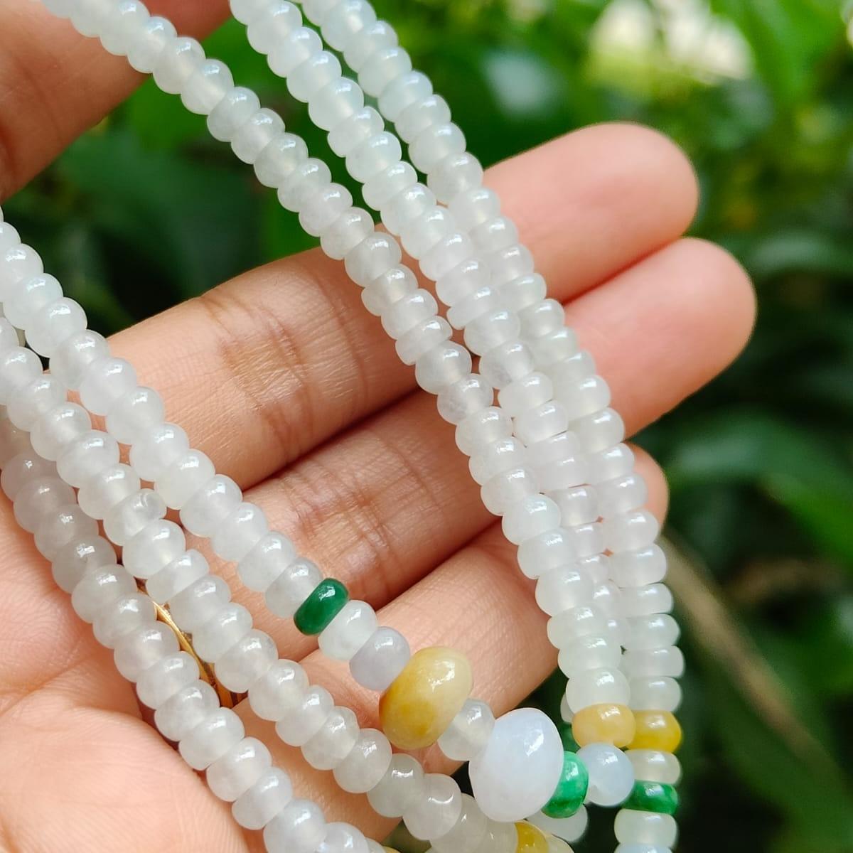 Natural Type A Jadeite Abacus Necklace – Wealth Activation + Five-Element Balance (Sku: bracelet58)