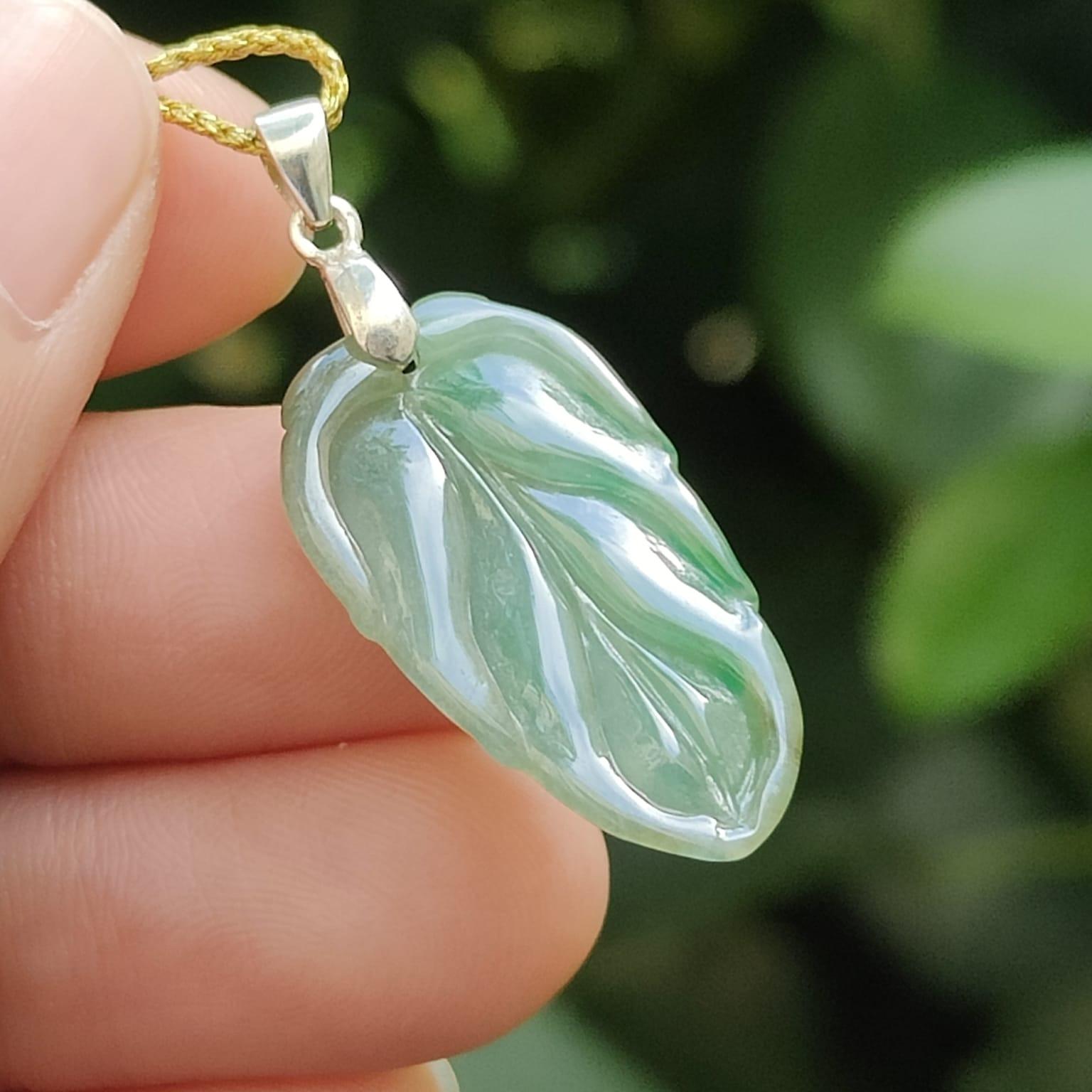 Wood Energy Jade Leaf 🌱- Concrete Jungle Oxygen (Sku: s925p9) Yi Pin Qian Jadeites Jade Jewelry ~Your Precious Quintessential ~ Singapore