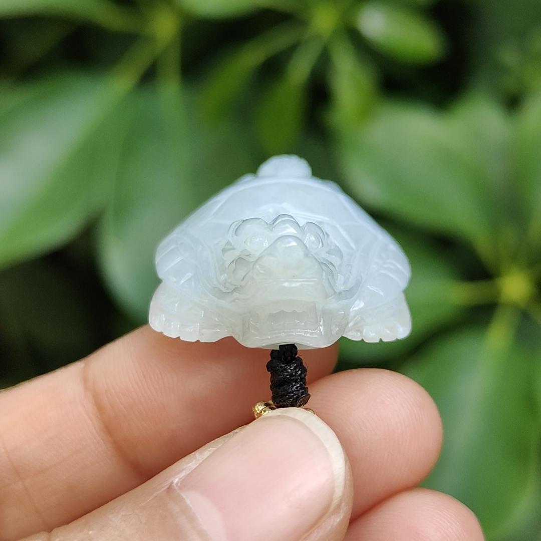 Local SG New Arrival Dragon Turtle crafted with Burmese Natural Type A Jadeite Jade as Pendant Necklace, certificate weighs 17.62 grams, measurement 38 * 26.1 * 12.8 mm (pendant319) Yi Pin Qian Jadeites Jade Jewelry ~Your Precious Quintessential ~ Singapore