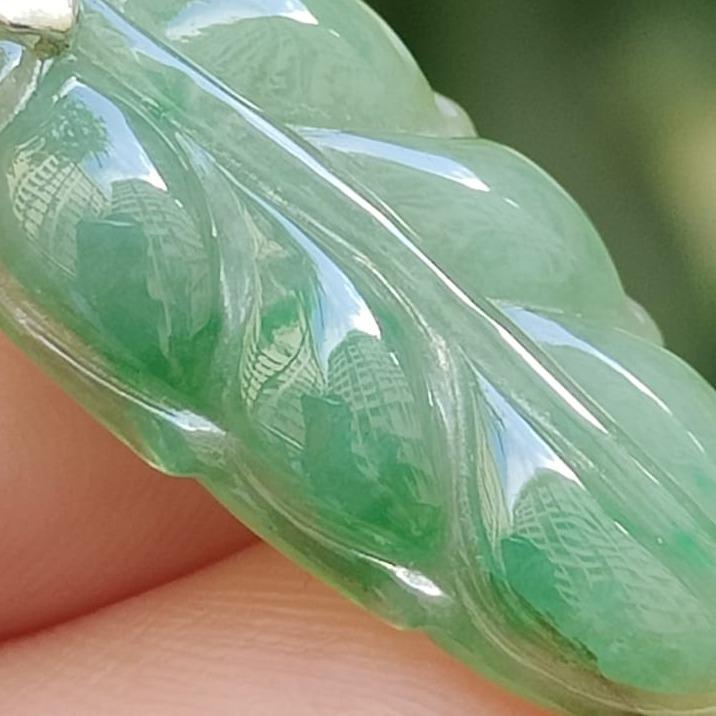 Wood Energy Jade Leaf 🌱- Concrete Jungle Oxygen (Sku: s925p9) Yi Pin Qian Jadeites Jade Jewelry ~Your Precious Quintessential ~ Singapore