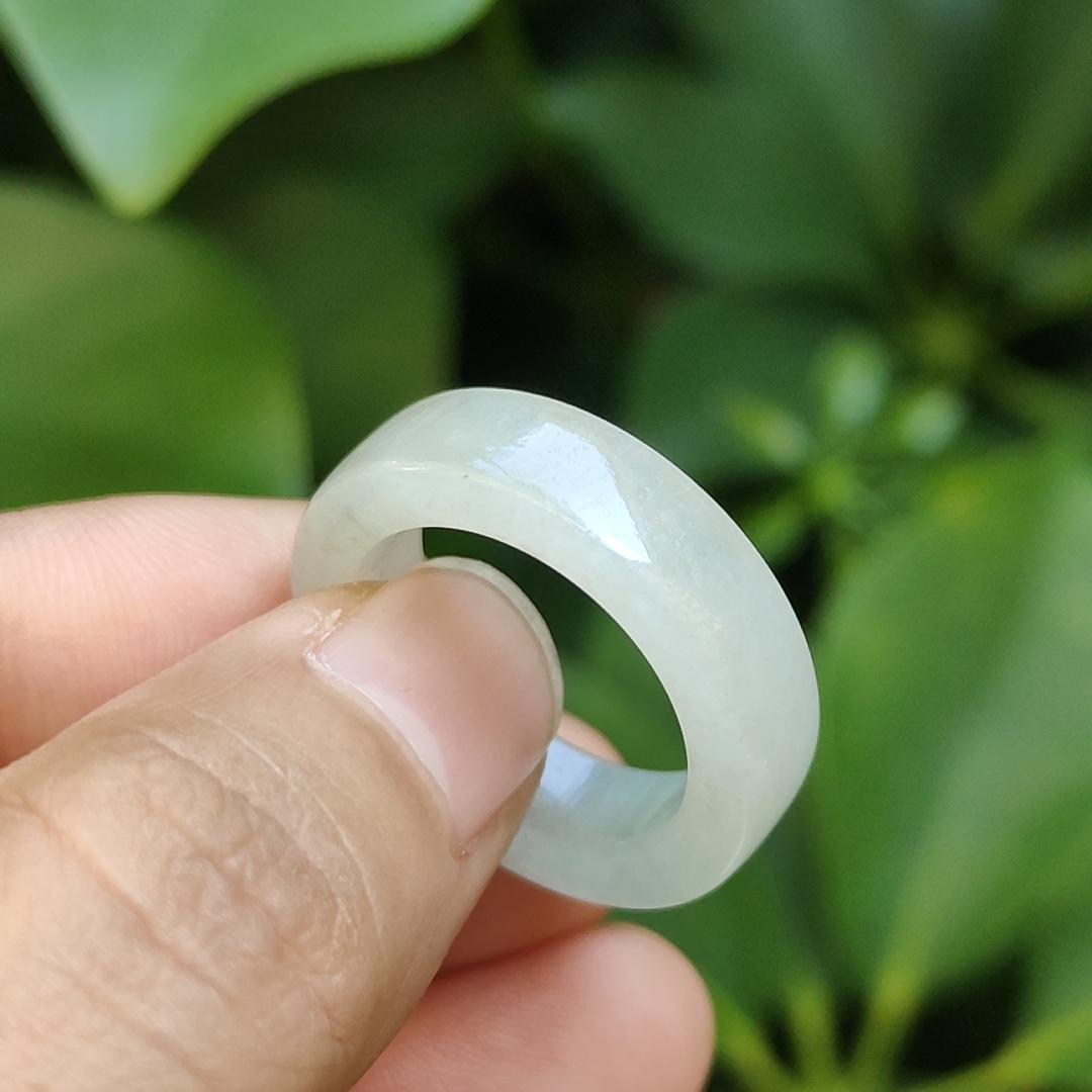 18mm Ring Size Natural Type A Jadeite Jade Crafted as Ring, QIC labs approved certificate weighs 5.09 grams, measurement 6.5 * 3.8 mm (ring13) Yi Pin Qian Jadeites Jade Jewelry ~Your Precious Quintessential ~ Singapore