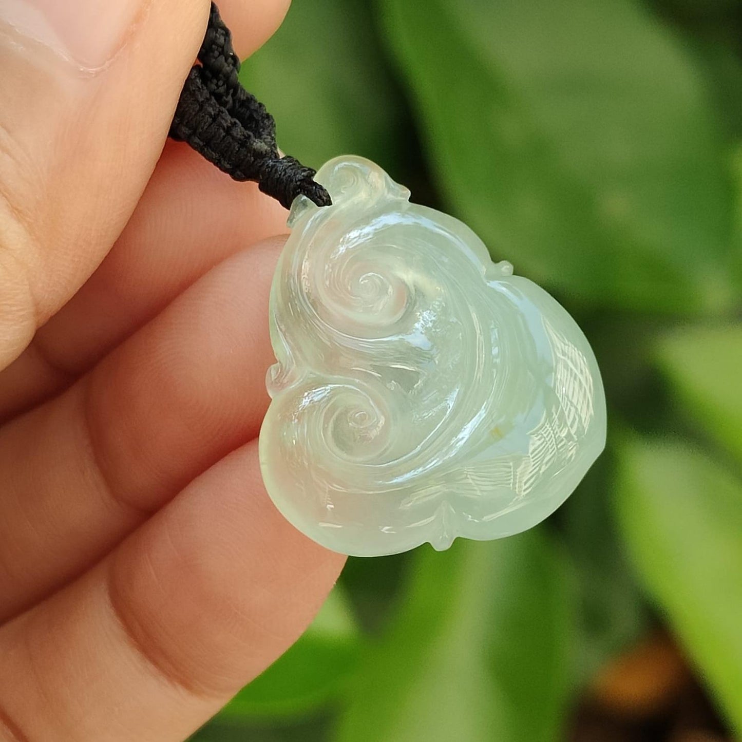 Harmony Ruyi Pendant – Five Elements Balance in Icy Jadeite (Certified GD2107H000979 - Sku: pendant408) Yi Pin Qian Jadeites Jade Jewelry ~Your Precious Quintessential ~ Singapore