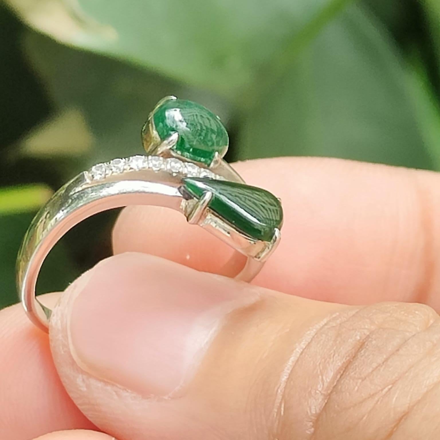 Water Element Jade Ring 💧- Deep Forest Energy (Sku: s925ring32) Yi Pin Qian Jadeites Jade Jewelry ~Your Precious Quintessential ~ Singapore