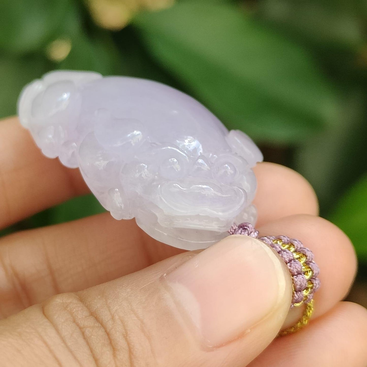 Premium Quality Lavender Pixiu Pendant Natural Type A Jadeite Jade certificate weighs 22.44 grams, measurement 44 * 23.6 * 12.70 mm (pendant389) Yi Pin Qian Jadeites Jade Jewelry ~Your Precious Quintessential ~ Singapore