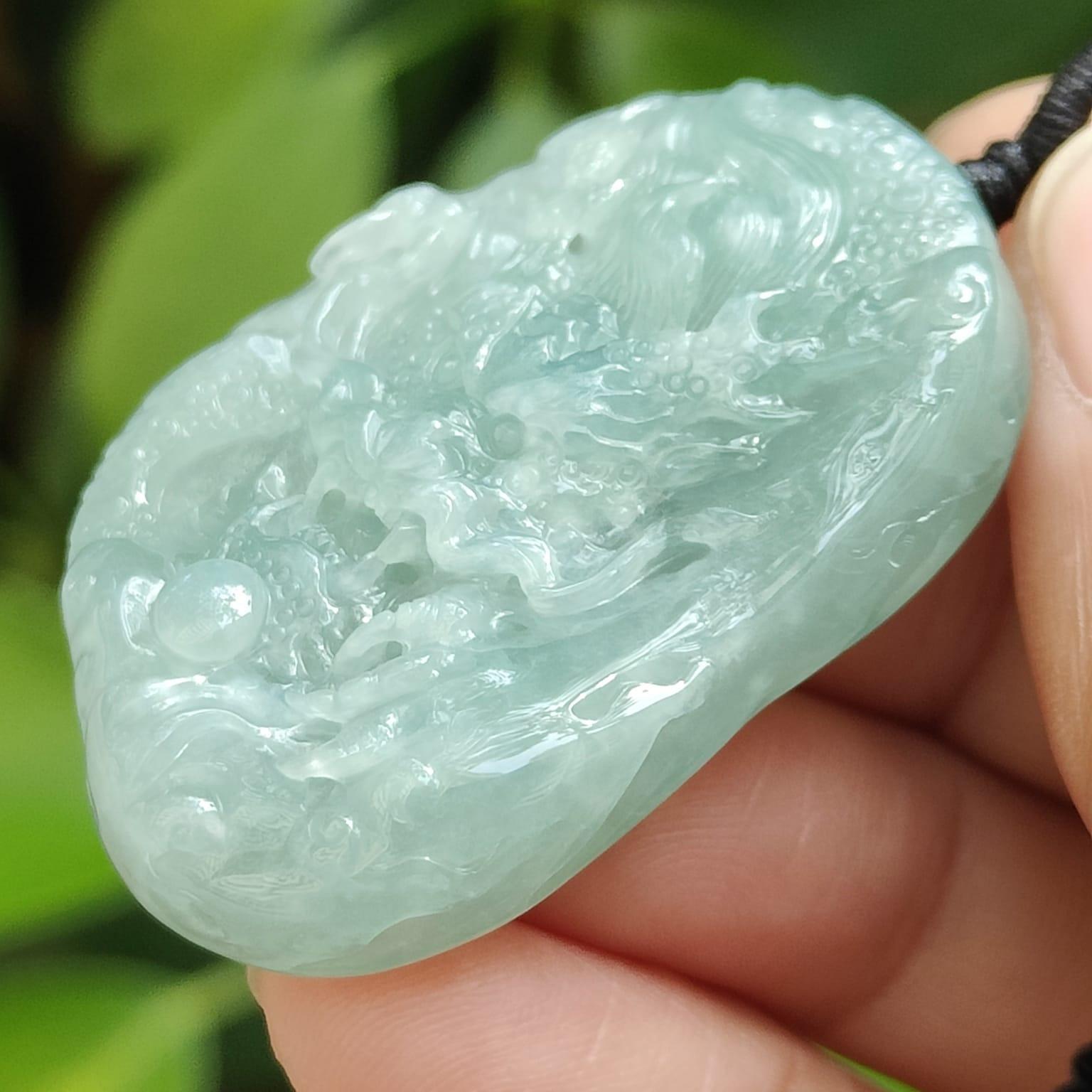 "MRT Dragon" Natural Jade Guardian Pendant (Sku: pendant418) Yi Pin Qian Jadeites Jade Jewelry ~Your Precious Quintessential ~ Singapore