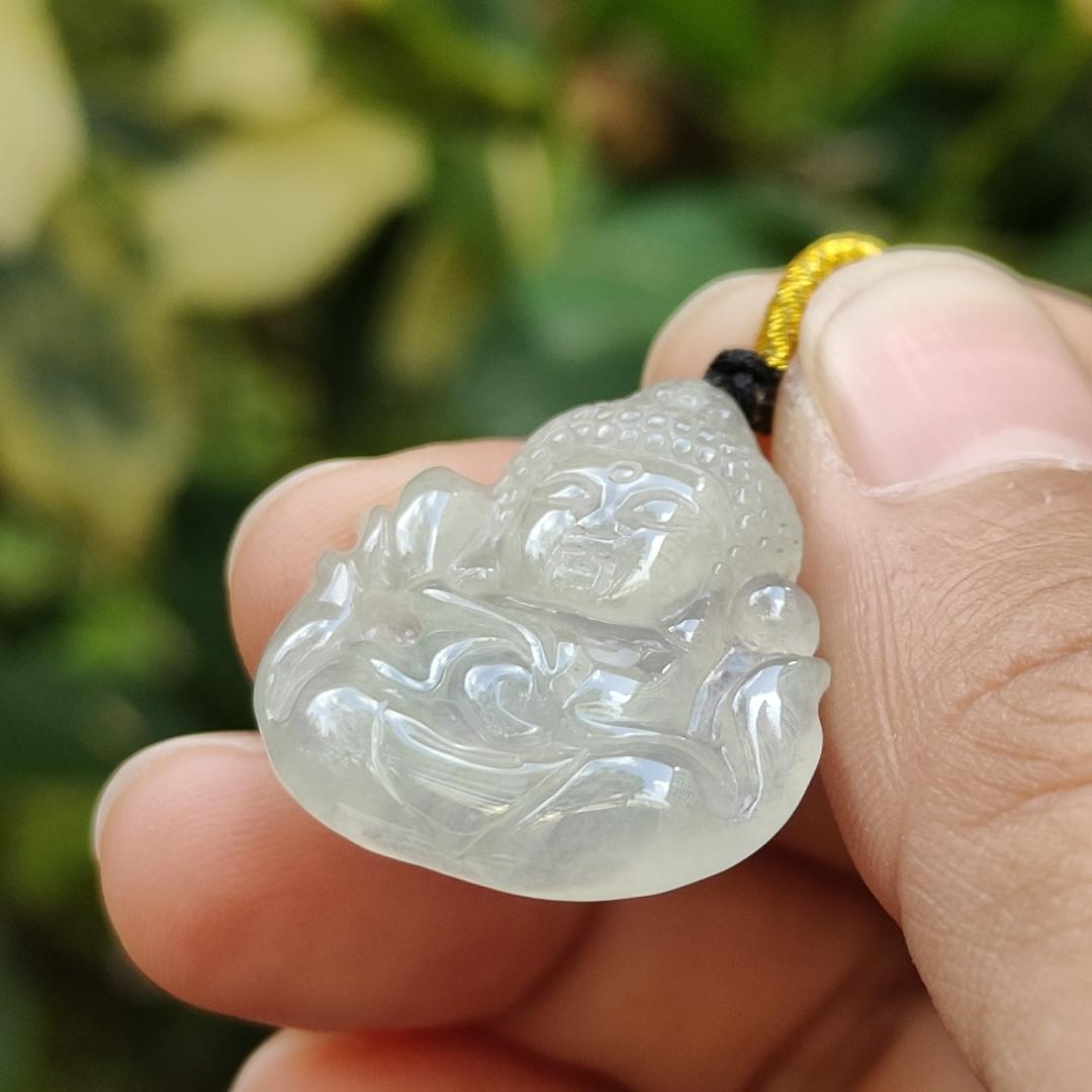 New Arrival Crafted as Baby Buddha on Natural Type A Jadeite Jade as Pendant certificate weighs3.89 grams, measurement 23.8 * 21.8 * 4.8 mm (pendant339) Yi Pin Qian Jadeites Jade Jewelry ~Your Precious Quintessential ~ Singapore