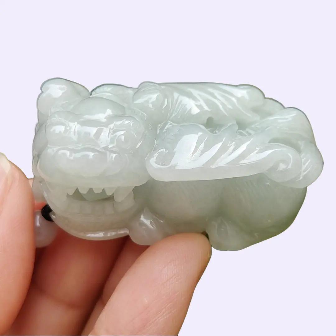 New arrival in SG - Flying Pixiu with movable ball in mouth crafted on Natural Jadeite Jade as Pendant with QIC labs approved certificate weighs 49.07 grams, measurement 45.8 * 23.2 * 19.7 mm (pendant322) Yi Pin Qian Jadeites Jade Jewelry ~Your Precious Quintessential ~ Singapore