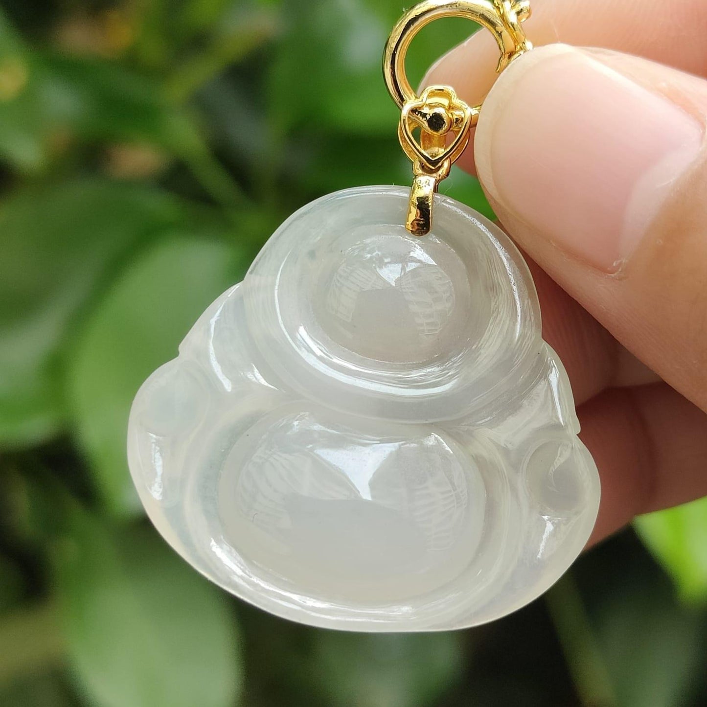 "Cosmic Composer" Jade Buddha Necklace (Sku: 18kp113) Yi Pin Qian Jadeites Jade Jewelry ~Your Precious Quintessential ~ Singapore