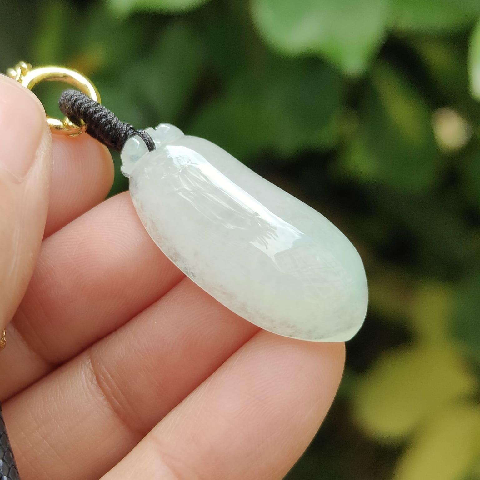 ⚖️ Harmony Gourd Jadeite Pendant - Feng Shui 2.0 for Urban Jungles ⚖️ (Sku: pendant411) Yi Pin Qian Jadeites Jade Jewelry ~Your Precious Quintessential ~ Singapore