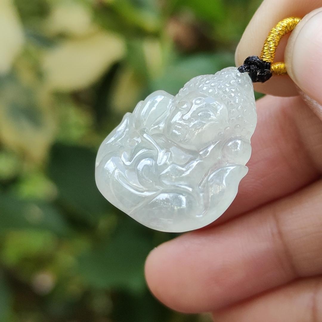 New Arrival Crafted as Baby Buddha on Natural Type A Jadeite Jade as Pendant certificate weighs3.89 grams, measurement 23.8 * 21.8 * 4.8 mm (pendant339) Yi Pin Qian Jadeites Jade Jewelry ~Your Precious Quintessential ~ Singapore