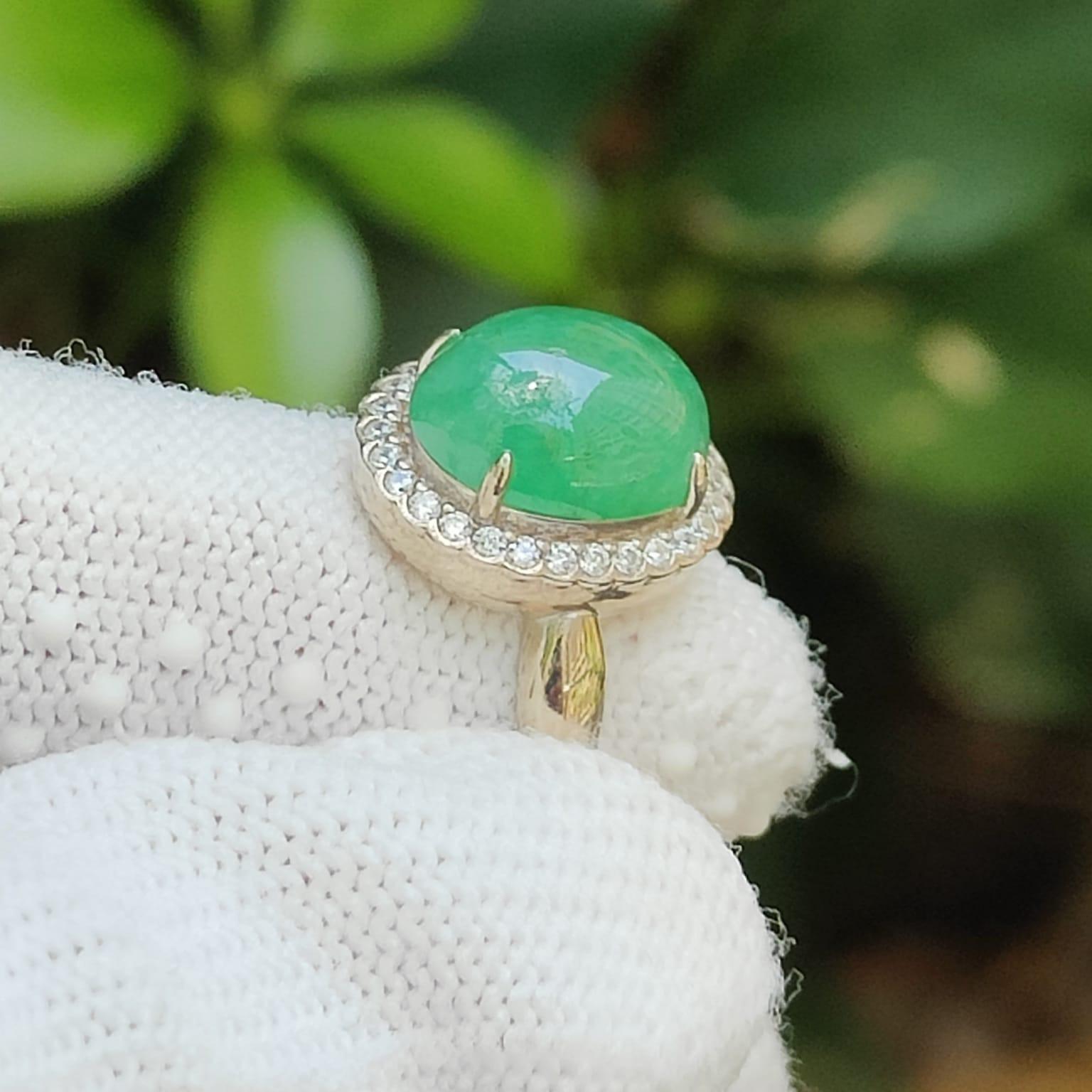 Wood 🌱 & Water 💧 Jadeite Ring - Career Momentum Amplifier (Sku: s925ring36) Yi Pin Qian Jadeites Jade Jewelry ~Your Precious Quintessential ~ Singapore