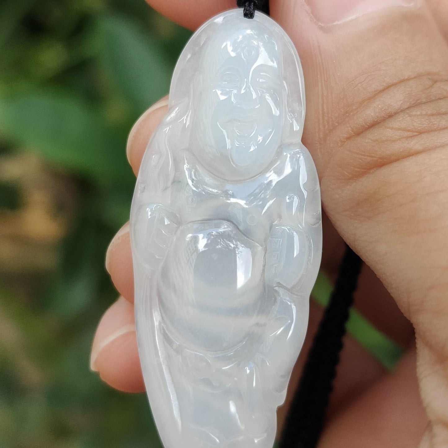 ❄️ Luminous Ice Buddha Pendant - Water's Clarity, Wood's Growth (Sku: pendant425) Yi Pin Qian Jadeites Jade Jewelry ~Your Precious Quintessential ~ Singapore