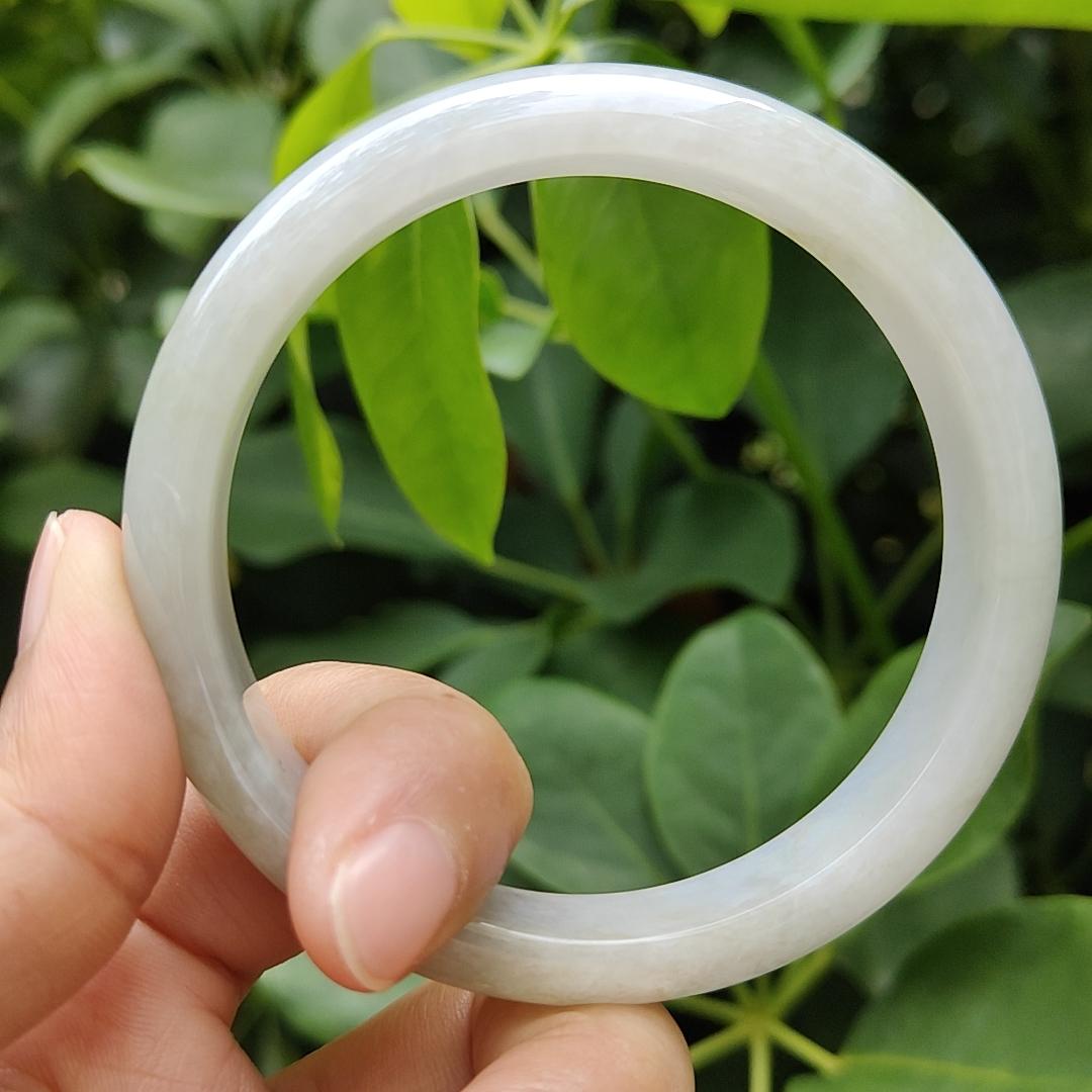 Singapore New Arrival 57.5 mm Crafted as Peace Bangle Natural Type A Jadeite Jade Jewellery certificate weighs 52.21 grams, Width: 13.1 * Thick: 7.1 mm (bangle18) Yi Pin Qian Jadeites Jade Jewelry ~Your Precious Quintessential ~ Singapore