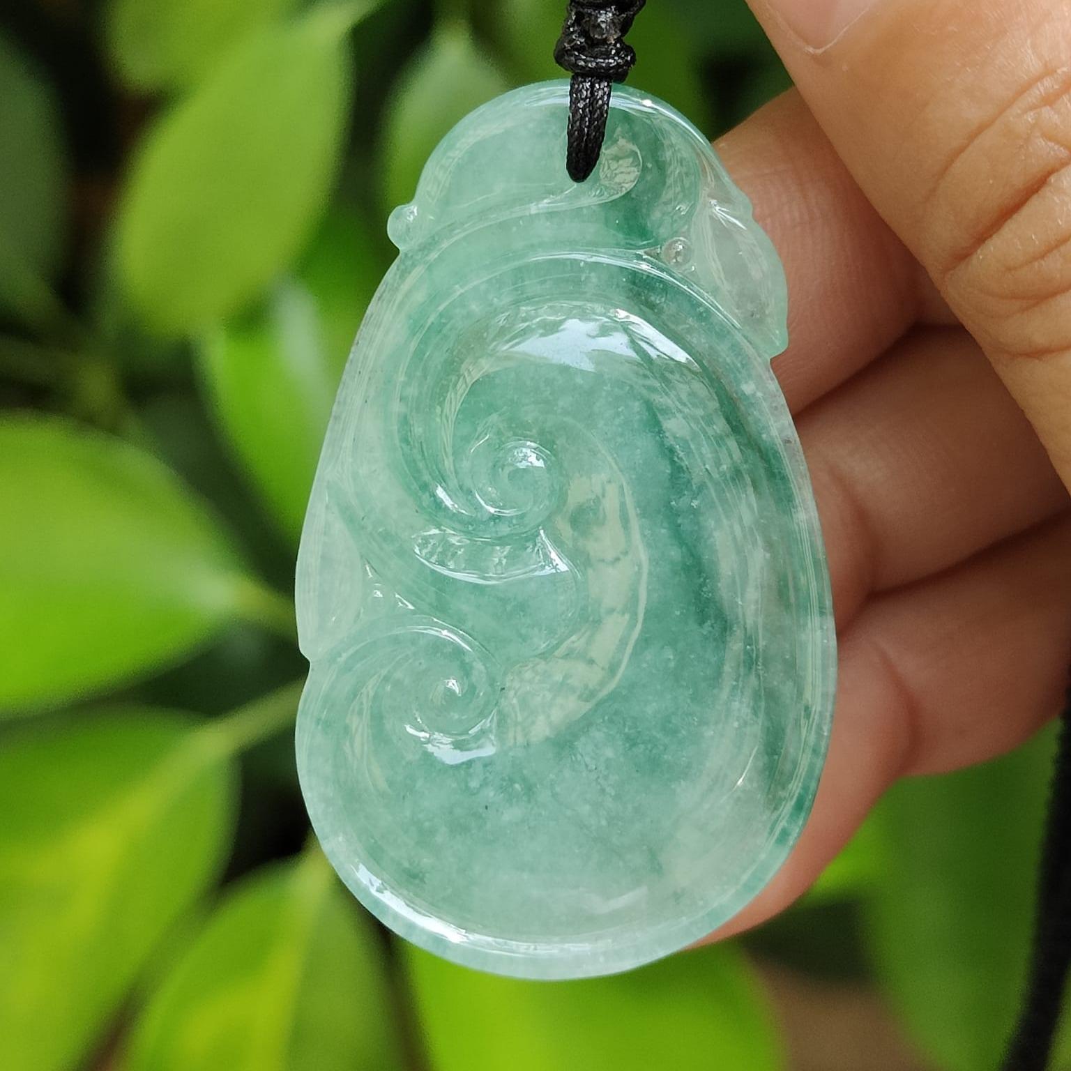 🍃 Jade Ruyi of Balanced Elements - Wood's Wisdom, Water's Flow (Sku: pendant426) Yi Pin Qian Jadeites Jade Jewelry ~Your Precious Quintessential ~ Singapore