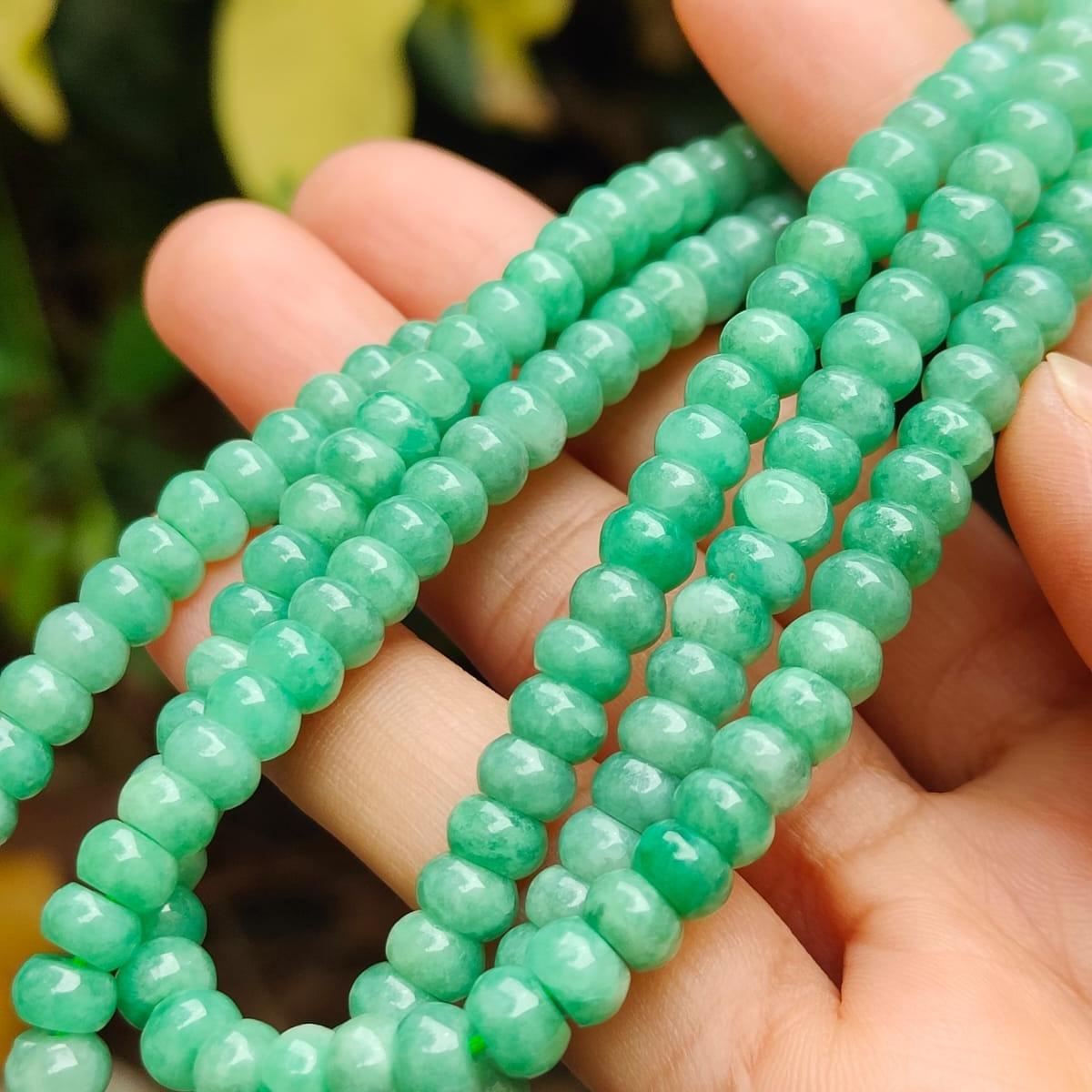 187 Beads * 6.1 mm - Natural Type A Jadeite Green bracelet - certificate weighs 51.72 grams Yi Pin Qian Jadeites Jade Jewelry ~Your Precious Quintessential ~ Singapore