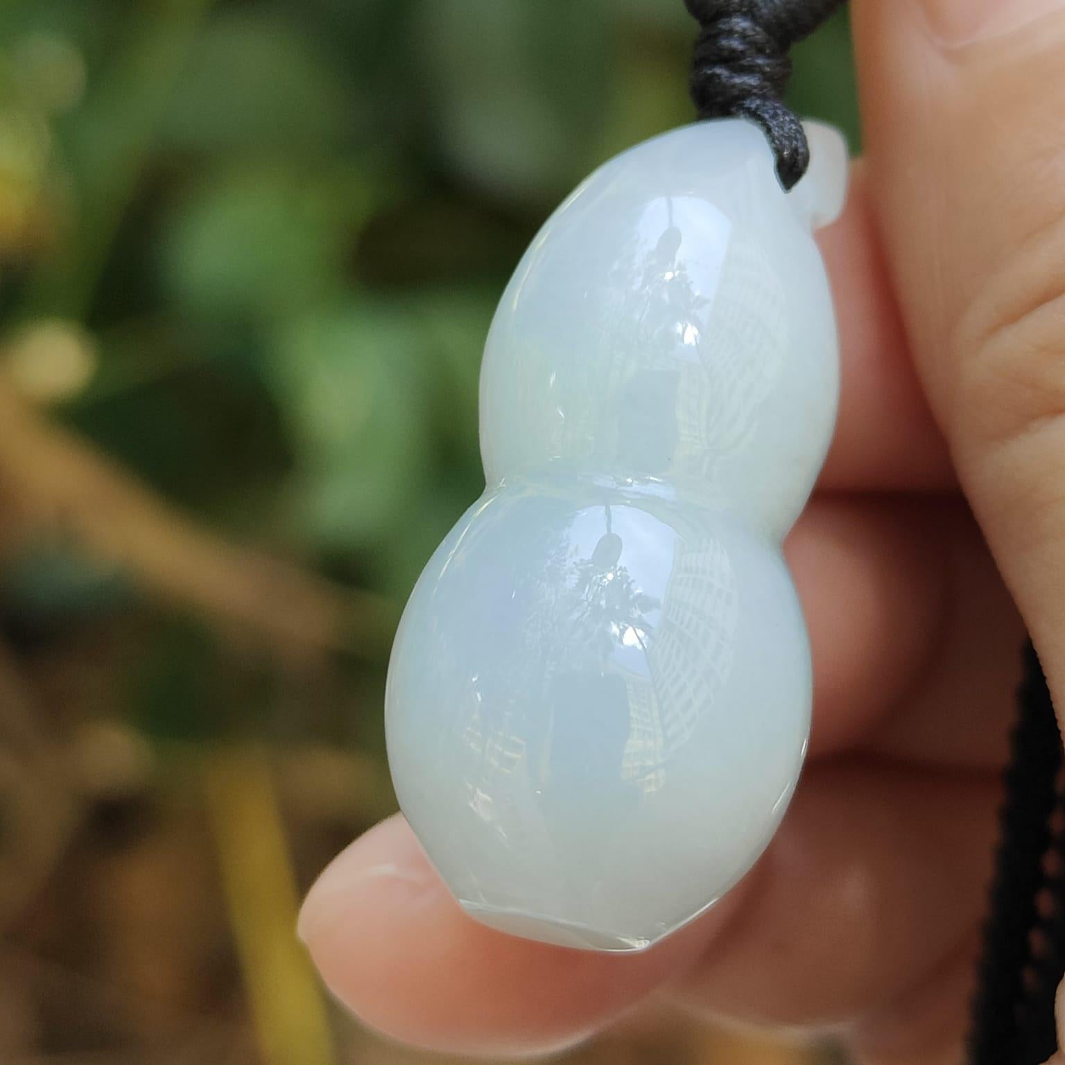 Water Energy Gourd Pendant 💧- Office Harmony (Sku: pendant437) Yi Pin Qian Jadeites Jade Jewelry ~Your Precious Quintessential ~ Singapore