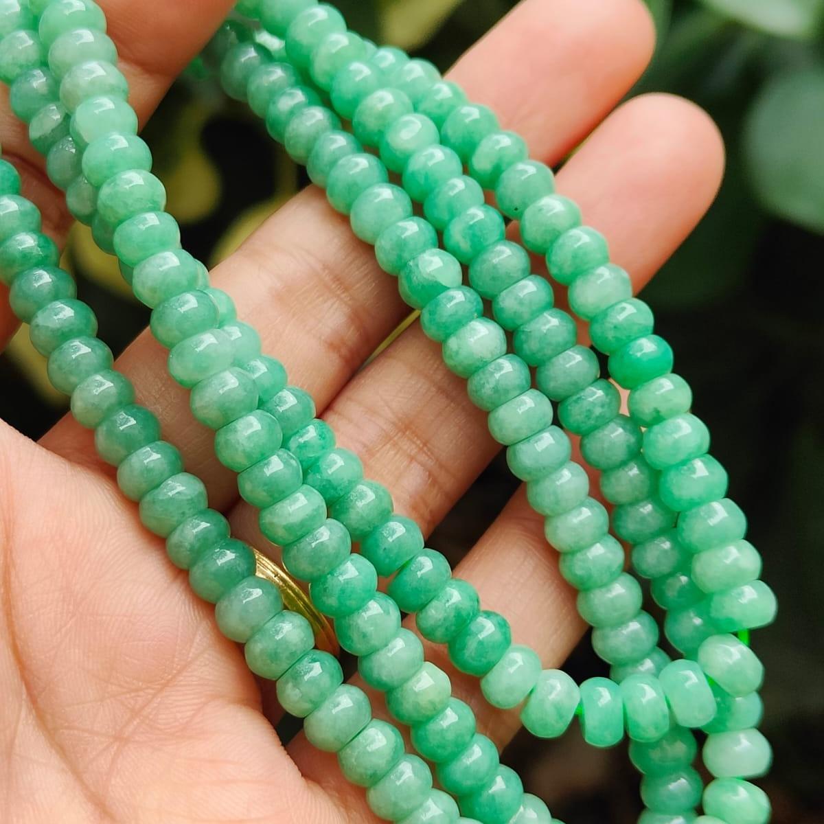 187 Beads * 6.1 mm - Natural Type A Jadeite Green bracelet - certificate weighs 51.72 grams Yi Pin Qian Jadeites Jade Jewelry ~Your Precious Quintessential ~ Singapore