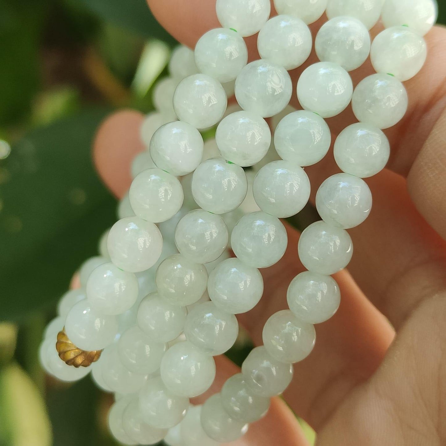 108 * 6mm beads Natural Type A Jadeite Jade as Bracelet / Necklace, certificate weighs 39.93 grams (bracelet37) Yi Pin Qian Jadeites Jade Jewelry ~Your Precious Quintessential ~ Singapore