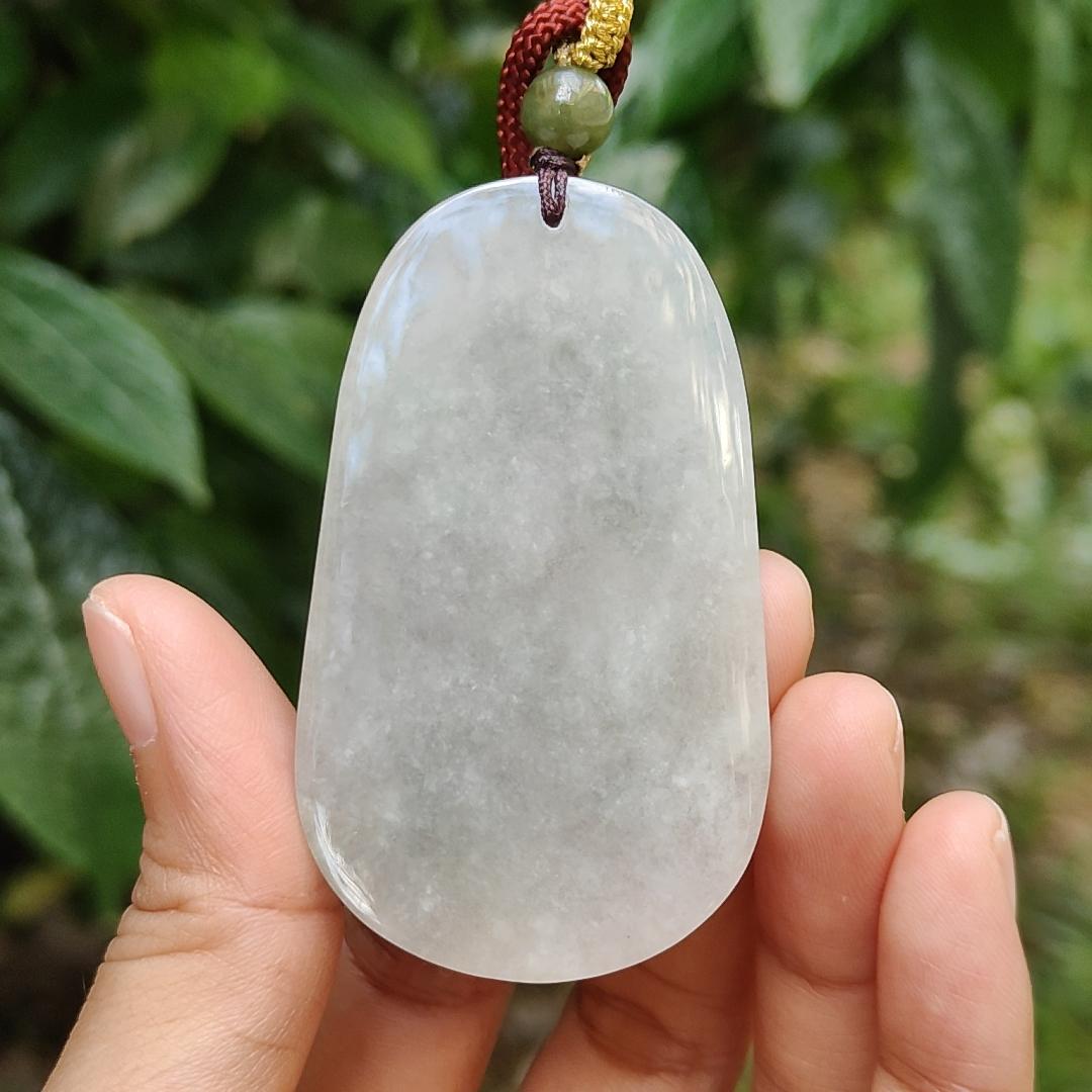 Rare Old School Natural Type A Jadeite Jade Pendant Necklace Crafted with Guanyin with certificate weigh 38.62 grams, 60.8 * 35.8 * 8.5 mm (pendant166) Yi Pin Qian