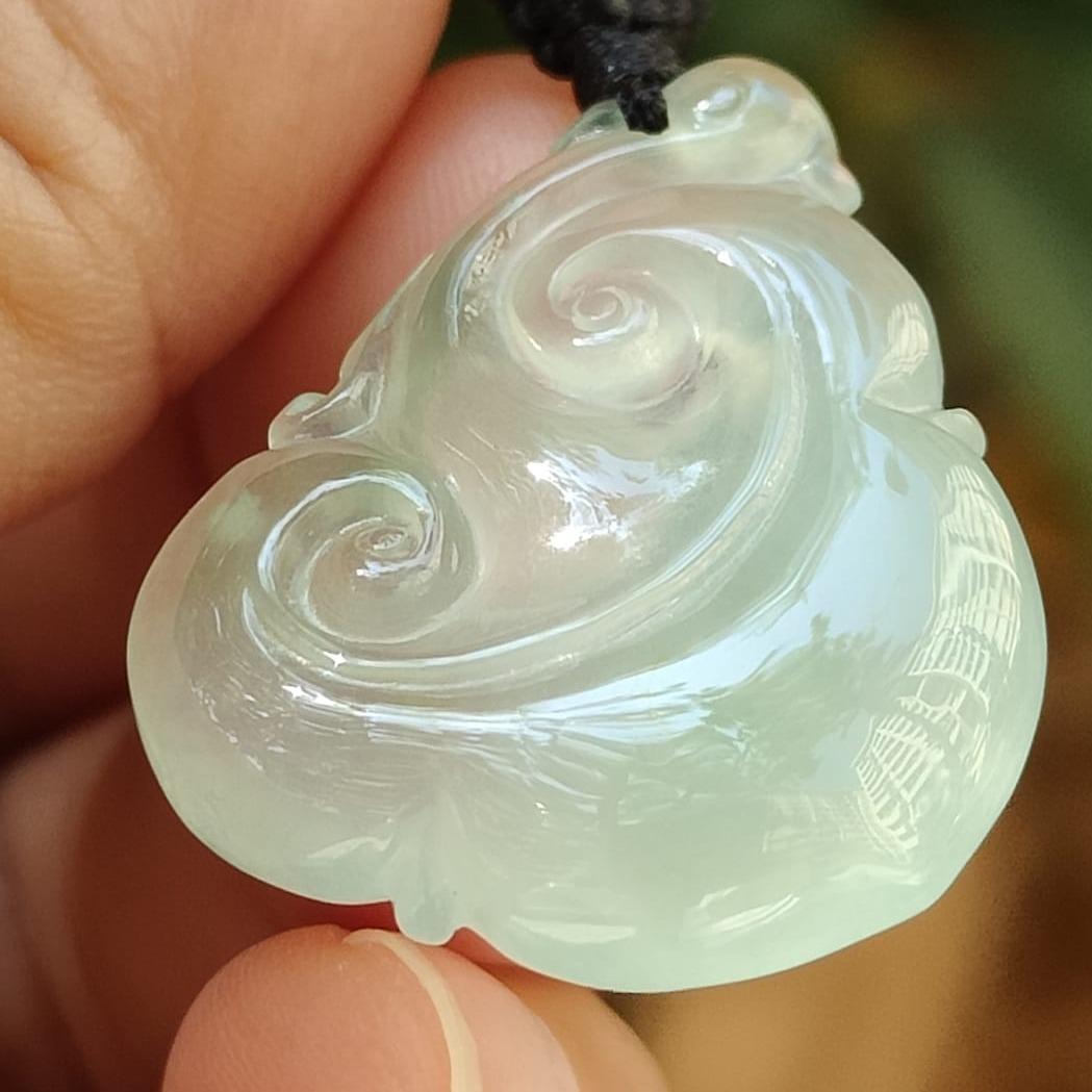 Harmony Ruyi Pendant – Five Elements Balance in Icy Jadeite (Certified GD2107H000979 - Sku: pendant408) Yi Pin Qian Jadeites Jade Jewelry ~Your Precious Quintessential ~ Singapore
