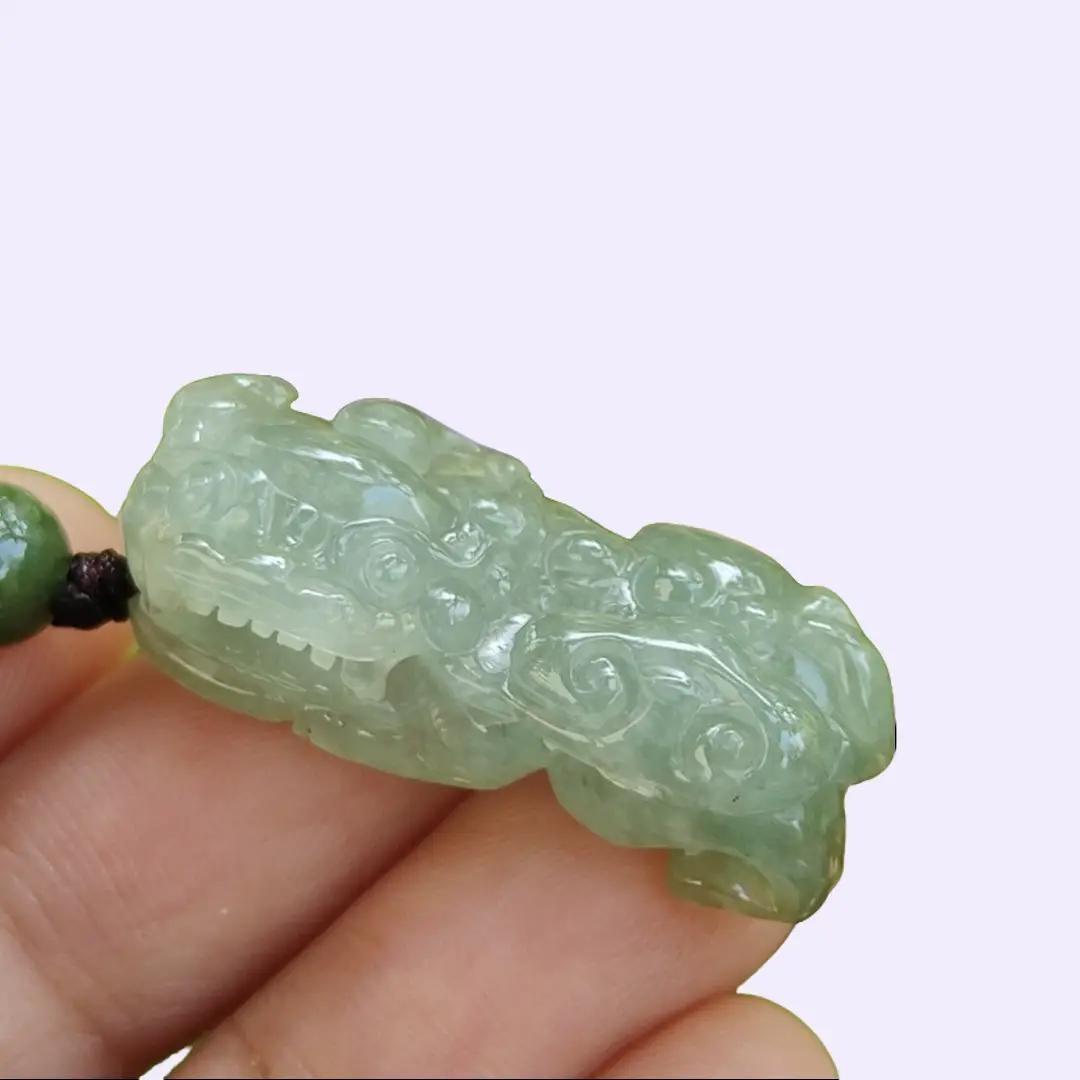 New Listing SG Seller - Crafted as Pixiu Pendant on Natural Type A Jadeite Jade certificate weighs 7.1 grams, measurement 31.2 * 13.7 * 9 mm (pendant373) Yi Pin Qian Jadeites Jade Jewelry ~Your Precious Quintessential ~ Singapore