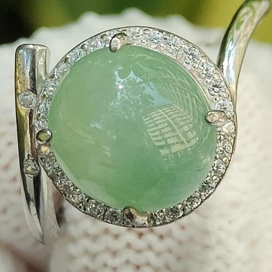 🌿 Elemental Equilibrium Ring - Feng Shui for Reality 🌿 (Sku: S925ring30) Yi Pin Qian Jadeites Jade Jewelry ~Your Precious Quintessential ~ Singapore
