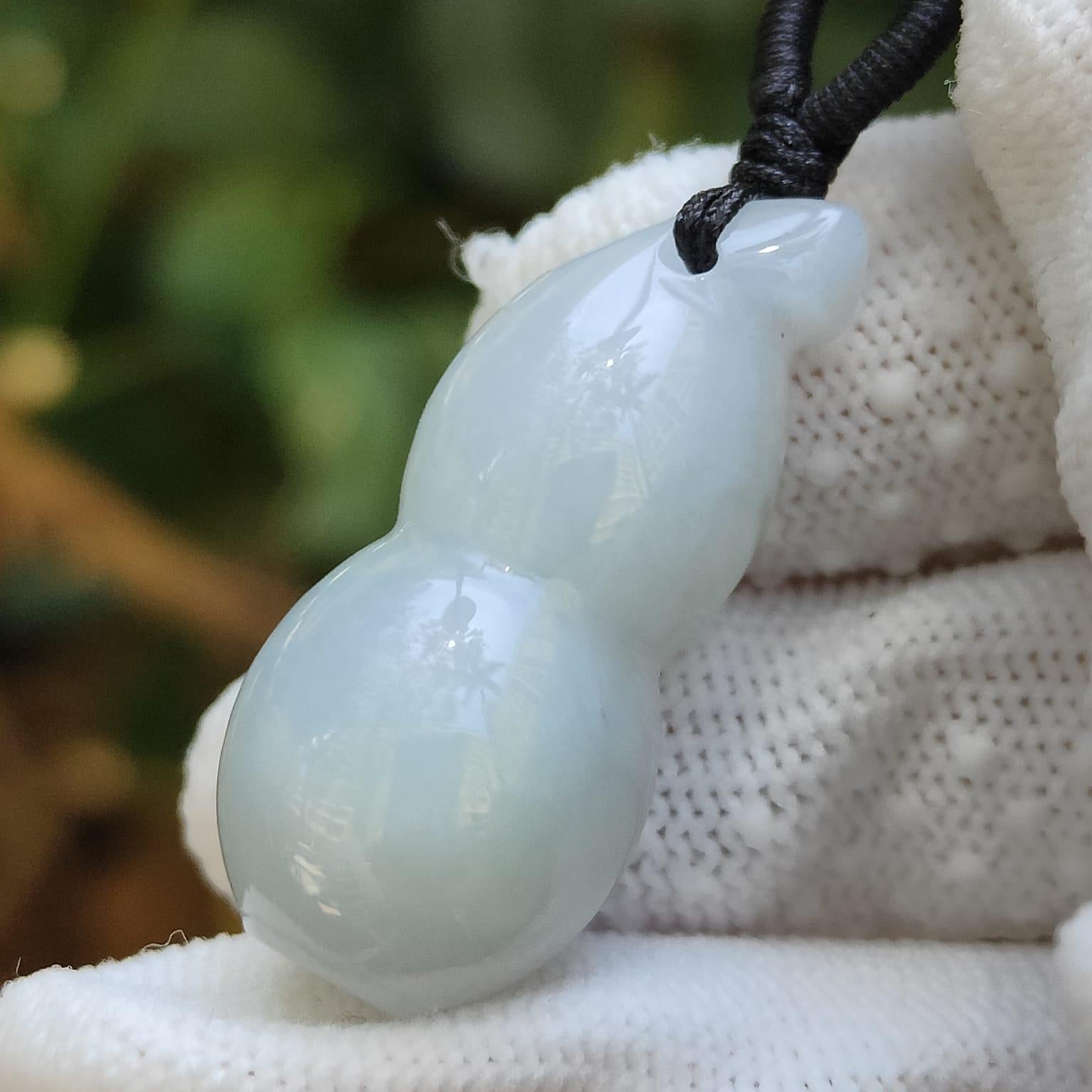 Water Energy Gourd Pendant 💧- Office Harmony (Sku: pendant437) Yi Pin Qian Jadeites Jade Jewelry ~Your Precious Quintessential ~ Singapore