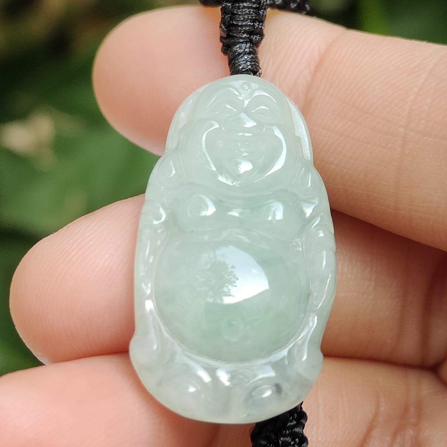 Wood Energy Buddha Pendant 🌱- Laughing Harmony (Sku: pendant431) Yi Pin Qian Jadeites Jade Jewelry ~Your Precious Quintessential ~ Singapore