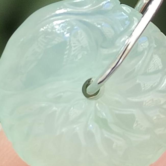 🌳 Dragon's Egg Jade Coin - Wood's Vitality, Metal's Precision (Sku: s925p7) Yi Pin Qian Jadeites Jade Jewelry ~Your Precious Quintessential ~ Singapore