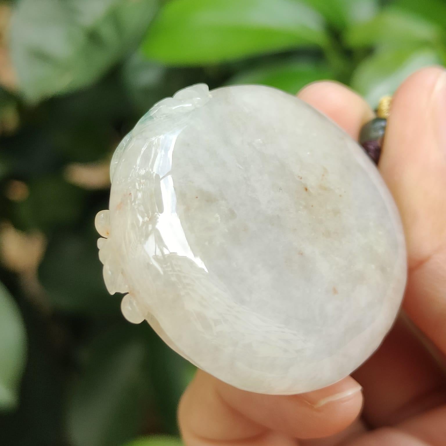 Rare Old Collection Old School Flowers Pendant Yellow and Green Natural Type A Jadeite Jade certificate weighs 42.61 grams, measurement 46.8 * 40.8 * 13.2 mm (pendant387) Yi Pin Qian Jadeites Jade Jewelry ~Your Precious Quintessential ~ Singapore