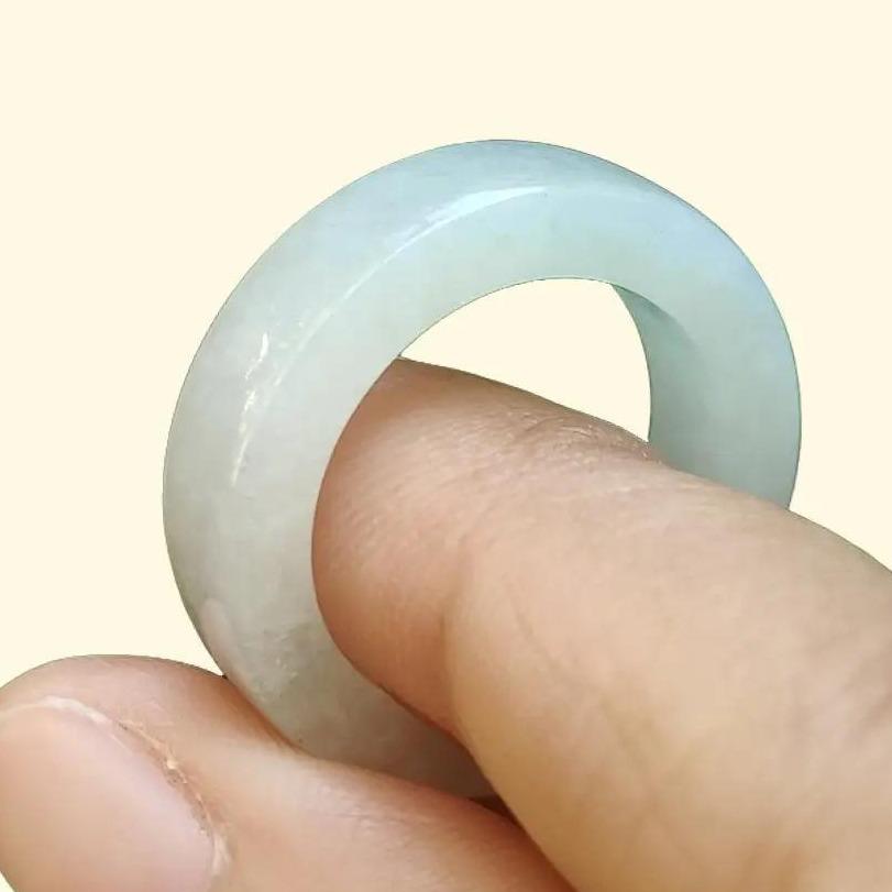 18mm Ring Size Natural Type A Jadeite Jade Crafted as Ring, QIC labs approved certificate weighs 5.09 grams, measurement 6.5 * 3.8 mm (ring13) Yi Pin Qian Jadeites Jade Jewelry ~Your Precious Quintessential ~ Singapore