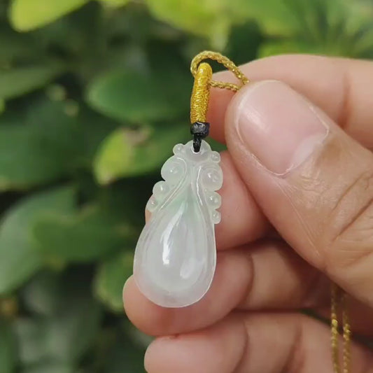 Newly Listed SG Local Seller ~ Crafted with shape of Drop pendant on Translucent Natural Type A Jadeite Jade, certificate weighs 1.34 grams, measurement 24.6 * 11.5 * 3.6 mm (pendant364)