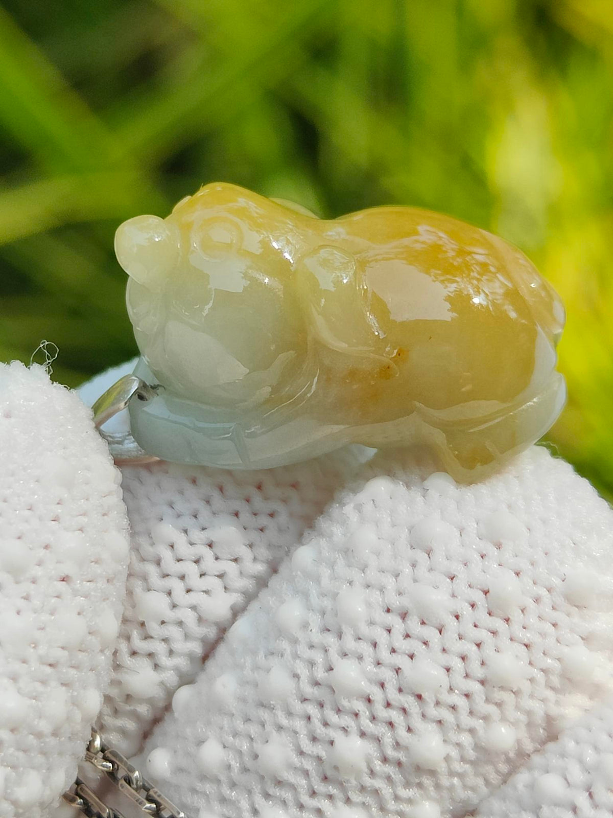 Natural Type A Jadeite Jade Pig Pendant | Zodiac Wealth & Harmony | Singapore Local Style - SKU: pendant2601