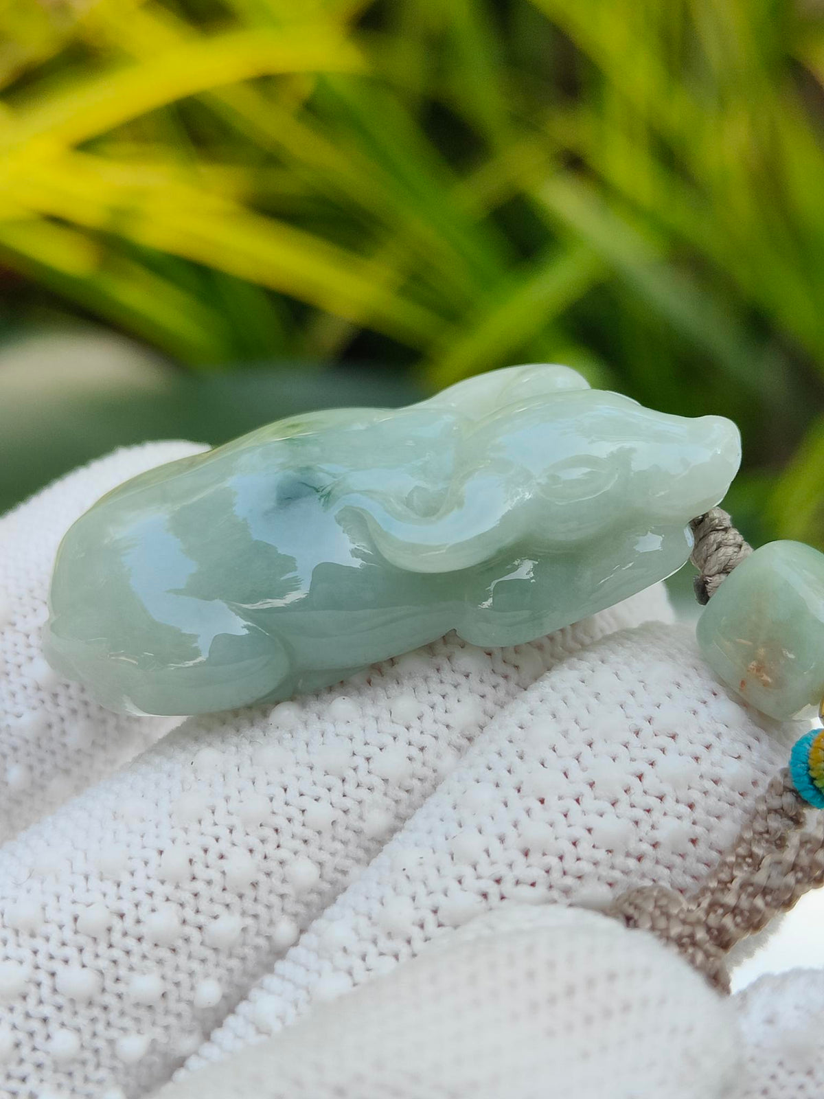Natural Type A Jadeite Jade Ox Pendant (19.77g) - Sku: Pendant2607 Yi Pin Qian - Singapore Jade Shop